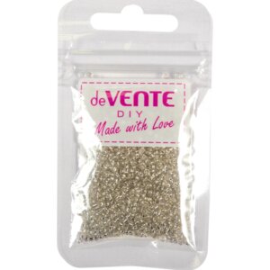 Бисер 2мм 10г Белый круглый металлизированный стеклянный 8001350