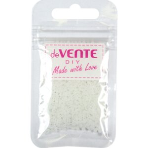 Бисер 2мм 10г Frosted Белый круглый полупрозрачный стеклянный 8001360