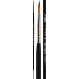 Кисть художественная синтетика № 03 Art круглая удлиненная деревянная ручка 8073005