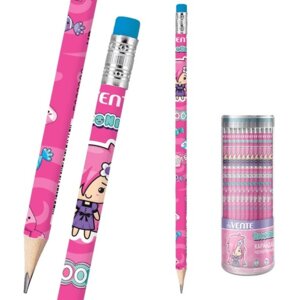 Карандаш ч/г HB NicoNico:-) диаметр грифеля 2мм трехгран розовый 5032308