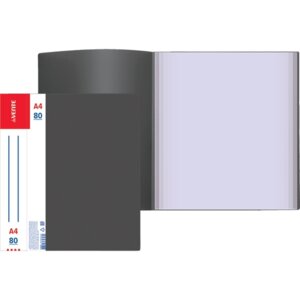 Папка 80 файлов Daily A4 800мкм вкладыши 30мкм Черная 3106404