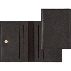 Визитница на кнопке Casual черная 8x11см иск кожа 4 отд 1020420