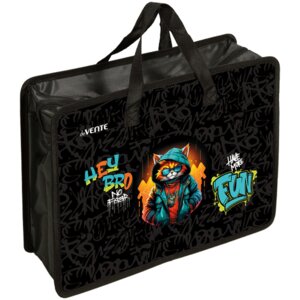 Папка для тетрадей с ручками А4 Hey Bro 33,5x26x10см с текстильным расшир 8054438