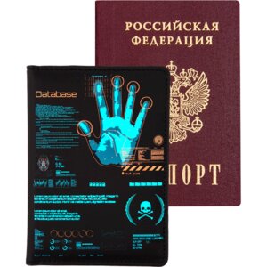 Обложка для паспорта Database 10x14см иск кожа поролон 1030414