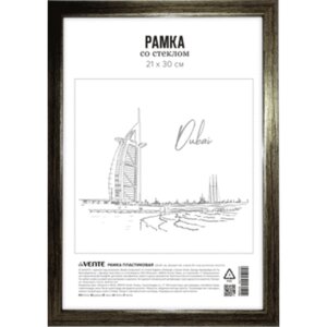 Рамка пластик 21x30см A4 серия 6/1 стекло 9027112