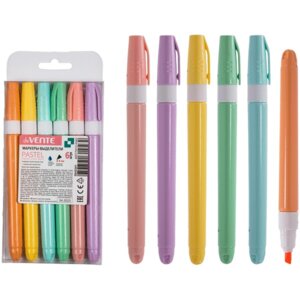 Набор маркеров выделителей 6цв Pastel желт зел оранж роз сирен голуб 5045341