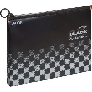 Папка на молнии A5 240x170x30мм TOTAL BLACK с расшир 180мкм непрозр черная 3071327