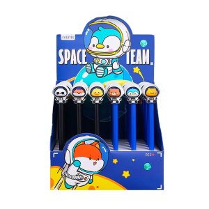 Ручка гелевая 0,5мм стираемая Space Team с декор элементом 5051444