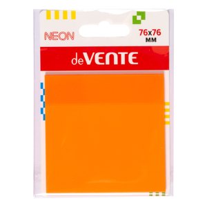 Самоклеящиеся этикетки пластик полупрозр 76x76мм 50л неон оранжевые 2011331