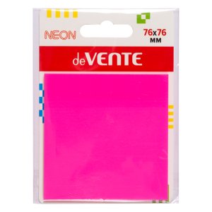 Самоклеящиеся этикетки пластик полупрозр 76x76мм 50л неон малиновые 2011334