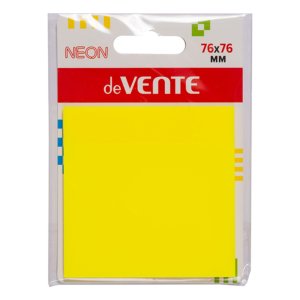 Самоклеящиеся этикетки пластик прозр 76x76мм 50л неоновые желтые 2011330