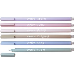 Набор ручек шар 0,5мм Синий 6шт Mentality Soft Touch 5073420