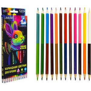 Карандаши 24цв двухсторонние Triolino Ultra 4М 5024410