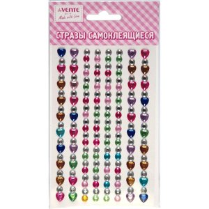 Стразы самоклеящиеся Hearts and diamonds 9,5x15см асс 8004118