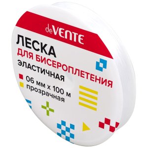 Леска для бисероплетения Elastic Line 0,6ммx100м эластичная прозрачная на катушке 8001397
