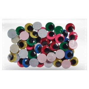 Глазки декоративные пластик самоклеящиеся 15мм 20шт 8001133