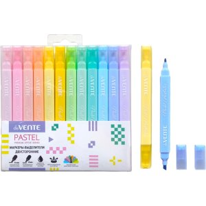 Набор текстовыделителей 12цв Pastel двусторонние пулевид 2мм/скош  до 4мм 5045406