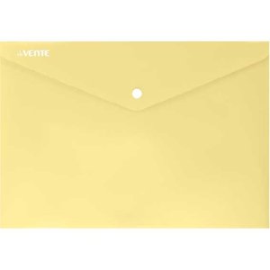 Папка конверт на кнопке А4 Pastel Free Spirit 180мкм непрозр Желтый 3079326