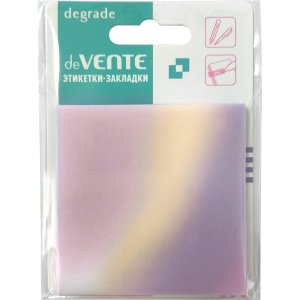 Самоклеящиеся этикетки-закладки 73x73мм 50л Degrade пластик прозр искрящ 2011410
