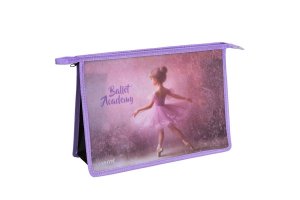 Папка для тетр на молнии А4 Ballet Academy с текстильным расширением 100мм 8056544