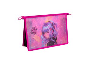 Папка для тетр на молнии А4 Hey Girl с текстильным расширением 100мм 8056545