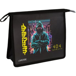 Папка для тетр на молнии А5 Cyber с текстильным расширением 80мм 8056554