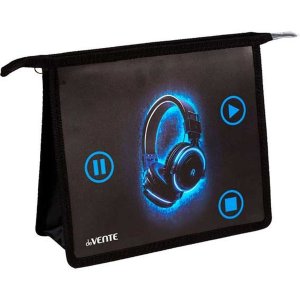 Папка для тетр на молнии А5 Headphones с текстильным расширением 80мм 8056557