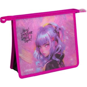 Папка для тетр на молнии А5 Hey Girl с текстильным расширением 80мм 8056562