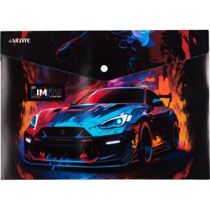 Папка конверт на кнопке А4 Speed Zone 330x235 мм 180 мкм непрозрачная с рисунком 3079555