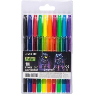 Набор ручек шариковых 10цв 0,7мм Robotic 5073525