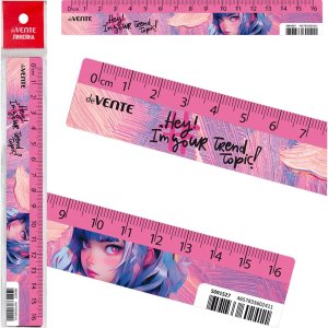 Линейка пластиковая 16 см Hey Girl 5091527