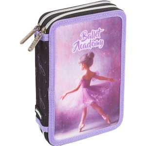 Пенал 2 отд Ballet Academy 21x14x5,2см прямоугольный для 44 предметов 7012500