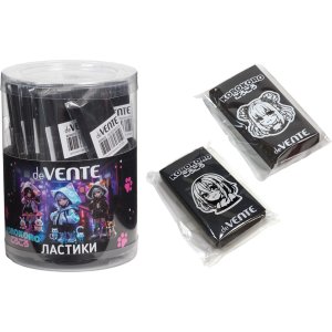 Ластик Korokoro черный с запечаткой оригинального дизайна 50x27x7мм 8030522