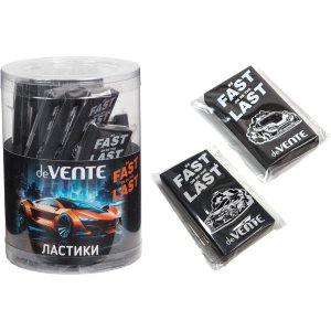 Ластик Fast Or Last черный с запечаткой оригинального дизайна 50x27x7 мм 8030523