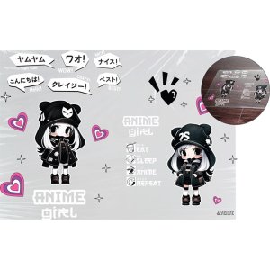 Настольное покрытие Anime Girl 70x50см прозрач PVC с цв рис 150мкм 8061430