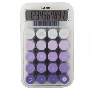 Калькулятор настольный DD-1 125x150x18 мм 10 разрядный прозрачный сиреневый 4031402