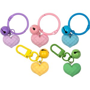 Брелок пластик Funny Cats c металл карабином кольцом с колокольчиком асс 9020507