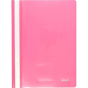 Папка скоросшиватель Pastel" A4 с прозрачным верхним листом, 120/180 мкм, пастель розовая 3113301