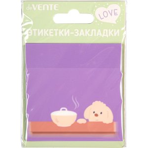 Этикетки-закладки самокл Puppy пластик полупрозр с с дизь76x76мм 2011430