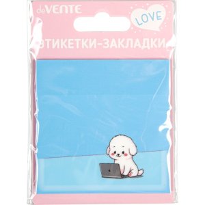 Этикетки-закладки самокл Puppy пластик полупрозр с с дизь76x76мм 2011432