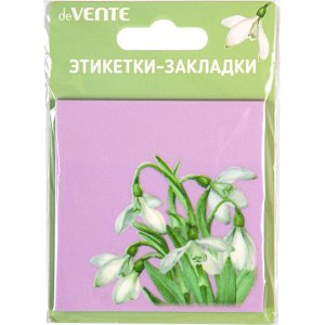 Этикетки-закладки самокл Flower пластик полупрозр искрящиеся с диз 2011444