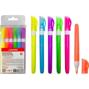 Набор маркеров-выделителе Sirius 6цв - желт, зел, оранж, роз, сирен, голуб 5045500