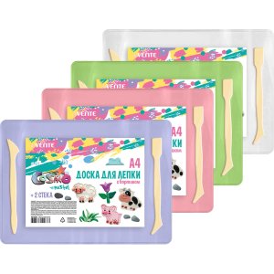 Доска для лепки 200х280мм Pastel с бортиком и 2 стеками 8041526