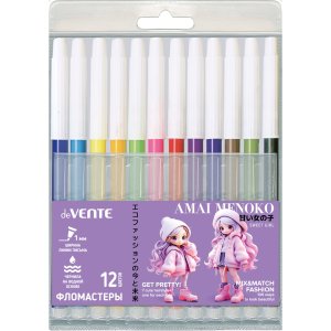 Фломастеры 12цв Amai Menoko блистер 5081621