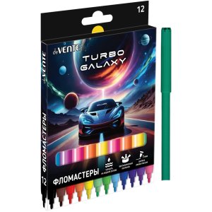 Фломастеры 12цв Turbo Galaxy картонный короб 5081627