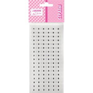 Стразы акриловые самоклеящиеся Clear Adhesive Rhinestones 102 шт серебристые 3 мм 8002584