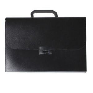 Портфель на замке 6 отд A4 пластик 700мкм черный 3073701