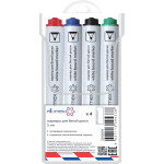 Набор маркеров для белой доски 4шт зел красн син черн круглый корпус пулевид 5040604