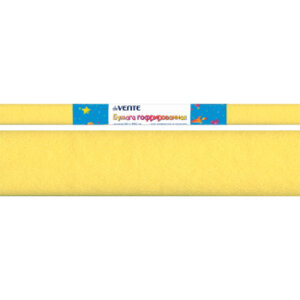 Бумага гофриров креповая 32 г/м2 50х250 см в рул Лимонная 8040702