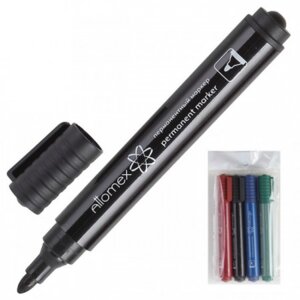 Набор маркеров перм 4шт  зел красн син черн 5043504